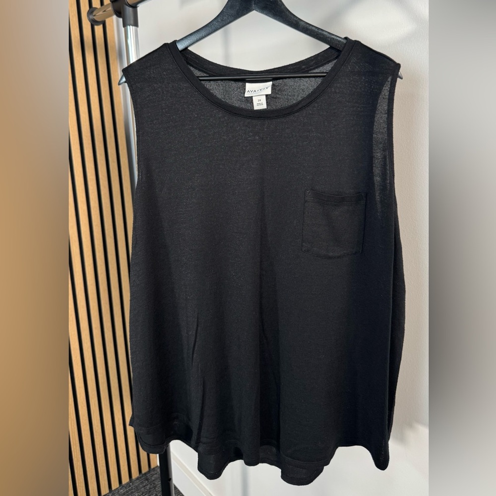 Ava & Viv Black Layering Top